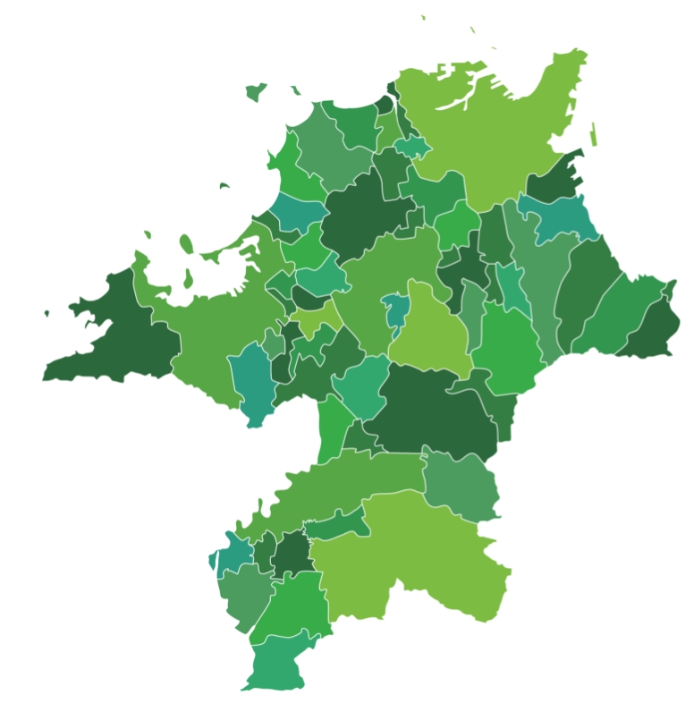 イラスト：福岡県の地図